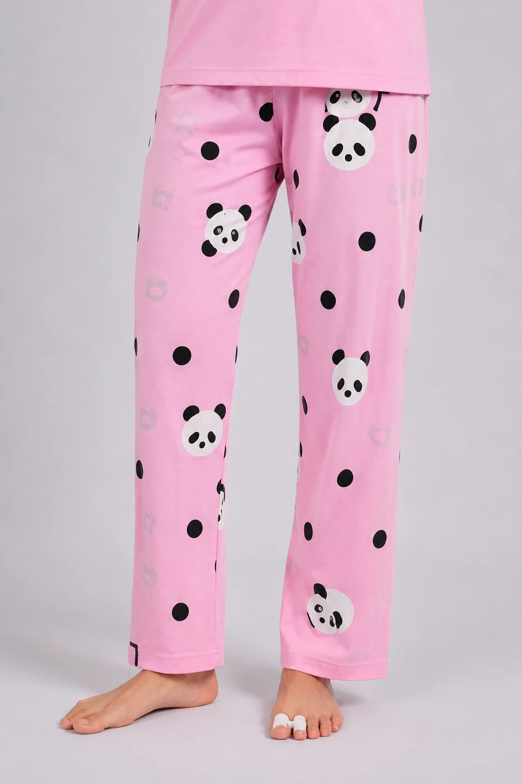 Women's Pink Panda Print Night Suit