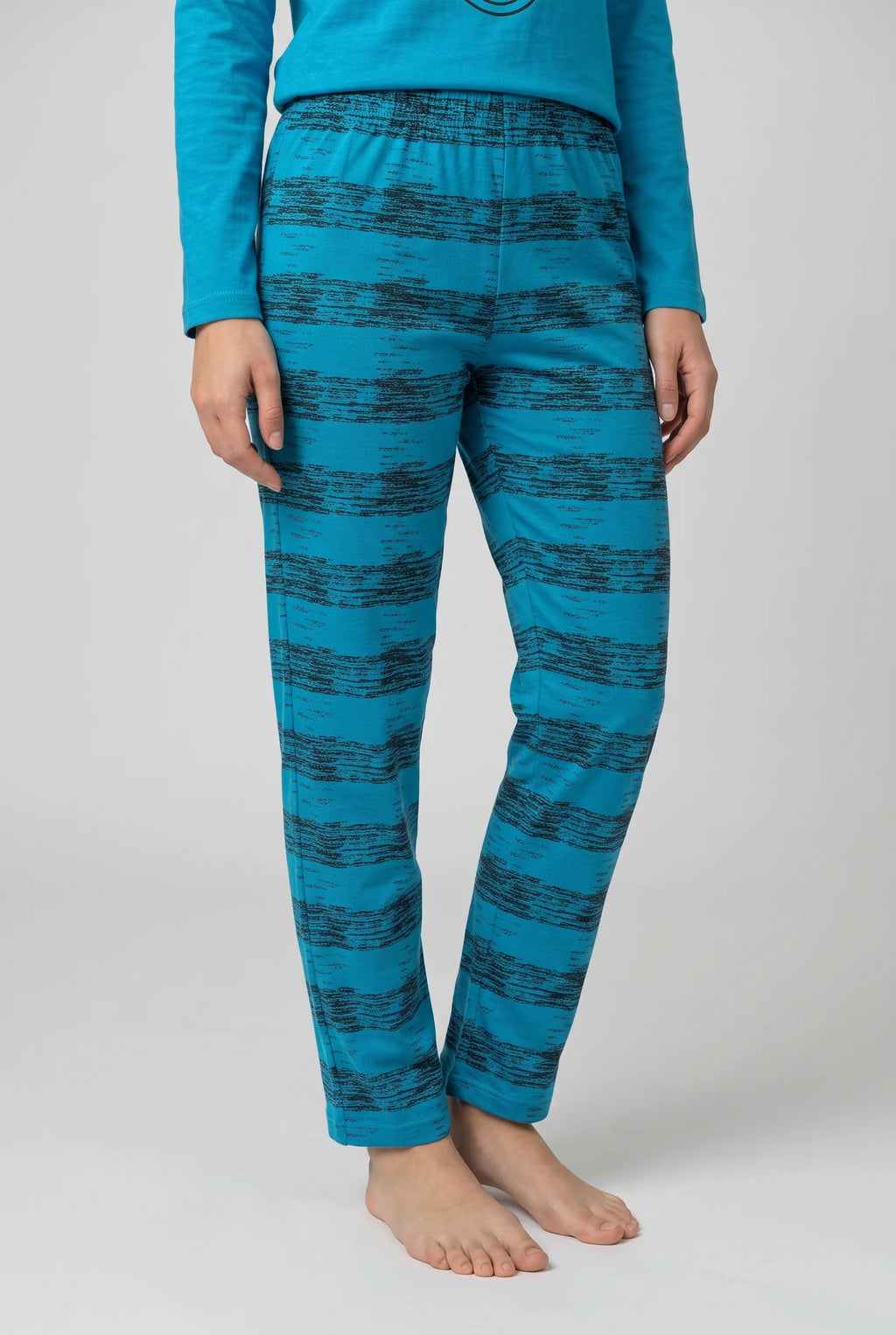 Women's Blue Mickey Mouse Print Night Suit