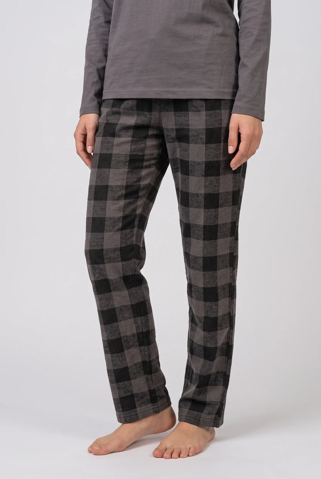 Women's Grey Mickey Mouse Print Night Suit