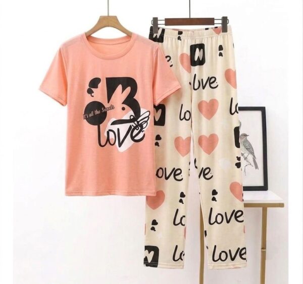 Love Print Night Suit